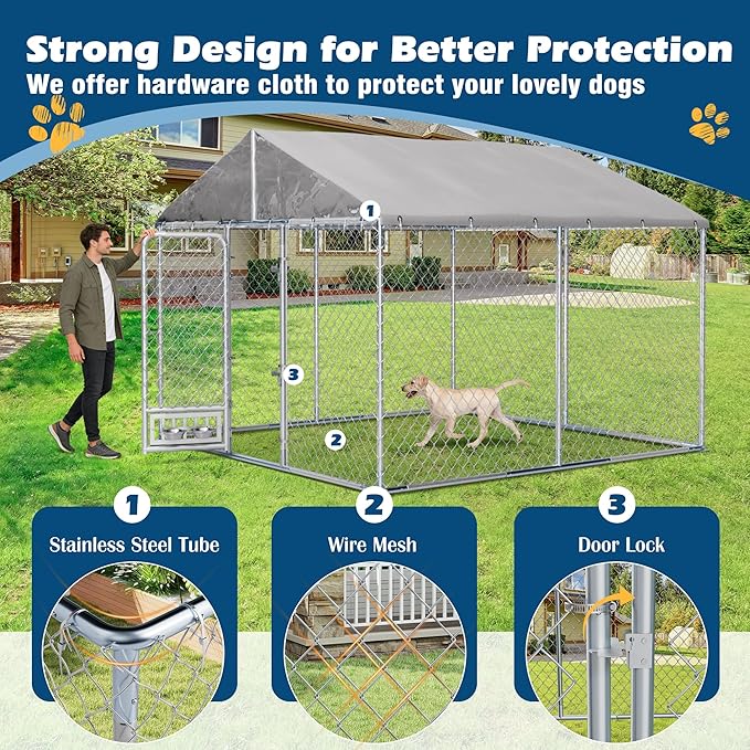 10×10×7 FT Outdoor Dog Kennel - Image 7