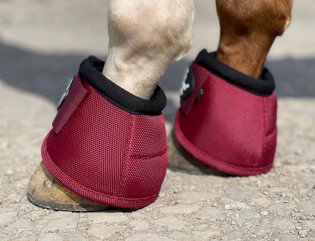 2520D Horse Bell Boots No-Turn Horse Bell Boots, Equine Ballistic Hoof Overreach Bell Boot, Pair