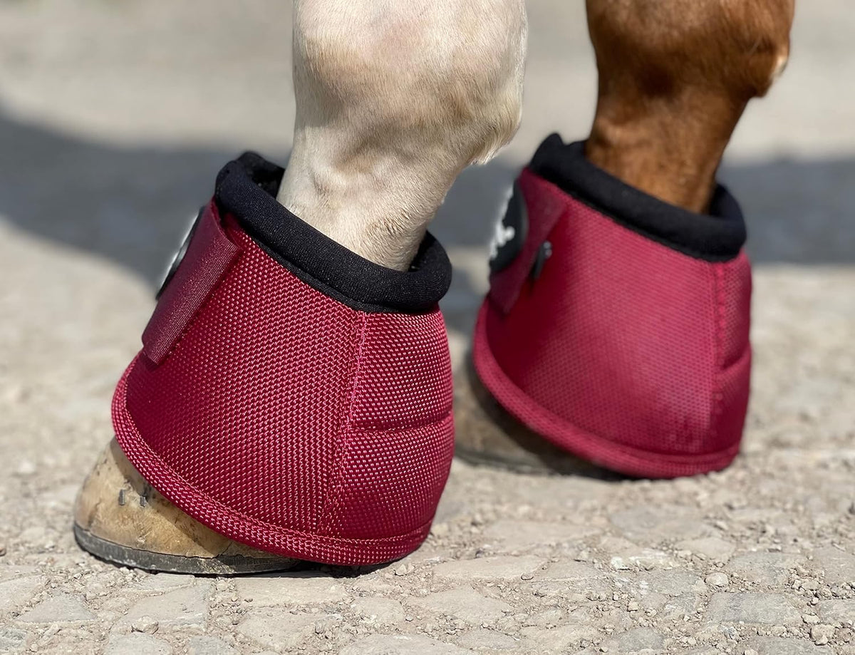 2520D Horse Bell Boots No-Turn Horse Bell Boots, Equine Ballistic Hoof Overreach Bell Boot, Pair