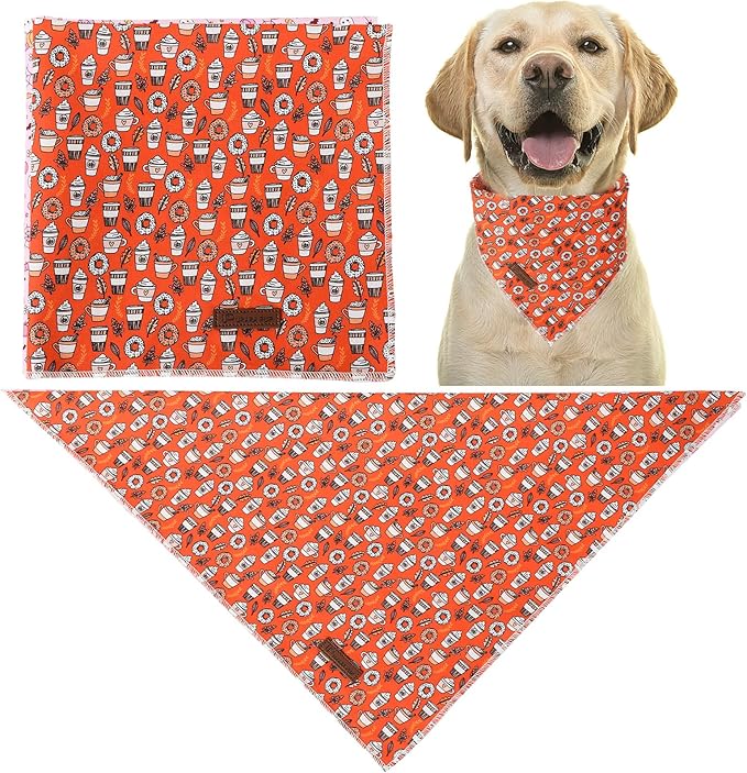 Fall Dog Bandana, Autumn Triangle Bid Scarf - Image 2