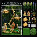 Jumping Spider Enclosure Starter Kit,5 x 5 x 8 in Acrylic Terrarium