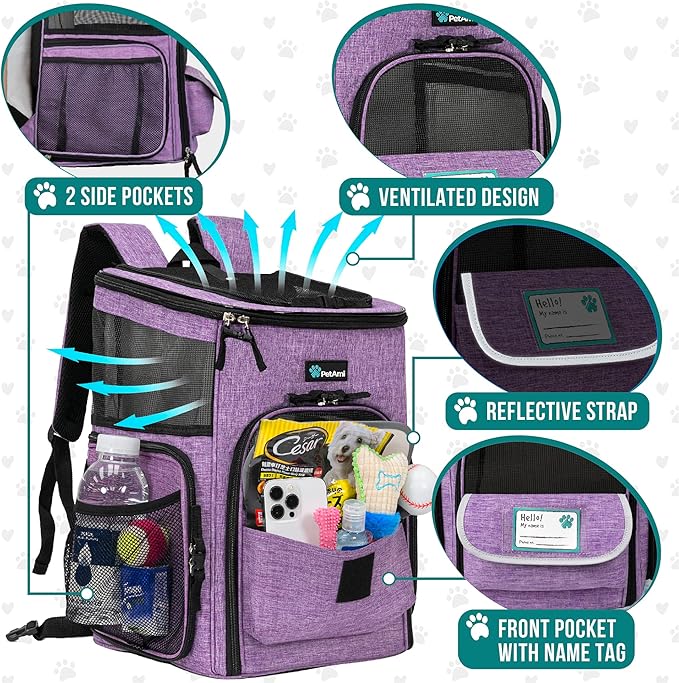 PetAmi Dog Backpack Carrier, Airline Approved Cat Backpacks - Image 2