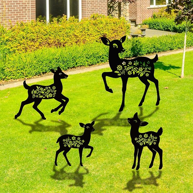 Deer Metal Garden Stakes Yard Decor, Lawn Ornaments - Image 6