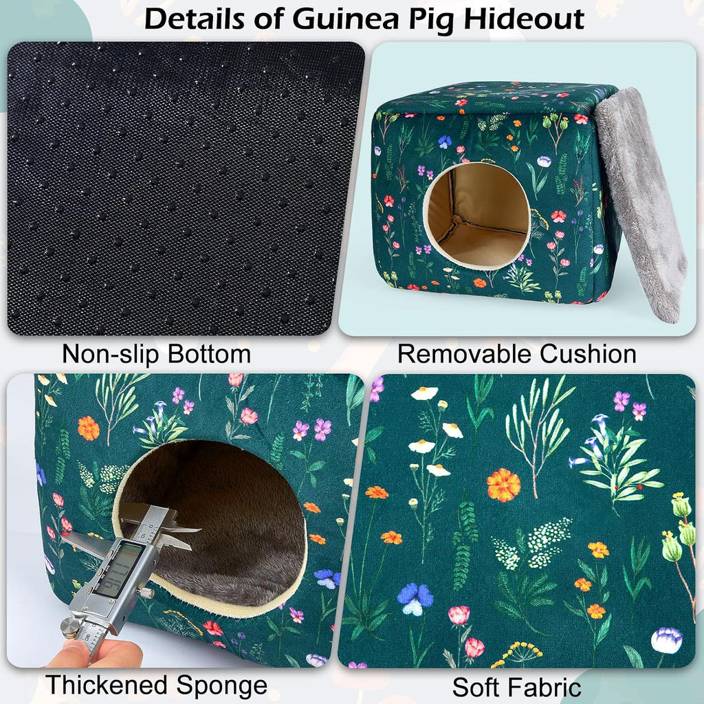 Bienbee Guinea Pig Hideout, Washable Plush House for Small Animals