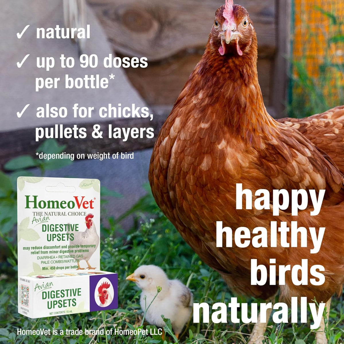HomeoPet Avian Digestive Upsets, Supplement for Birds, 15 Milliliters