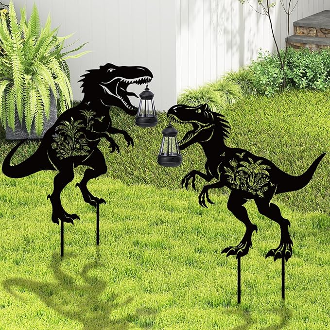 Dinosaur Metal Garden Stakes Yard Decor - Image 6