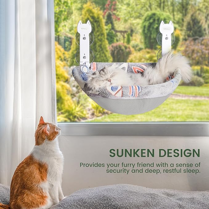 Cat Window Perch, Glow in The Dark Foldable Cat Hammock - Image 4