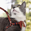 Necoichi Zen Fish Charm Cat Harness & Leash Set (Red)