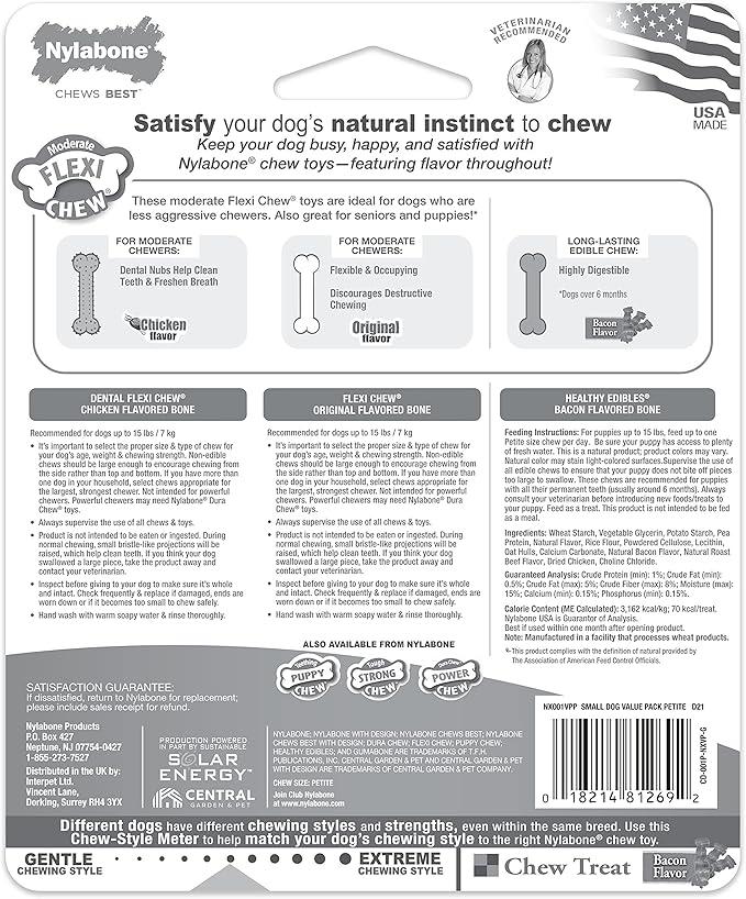 Nylabone Original Bone Flexi Chew Toy - Image 8
