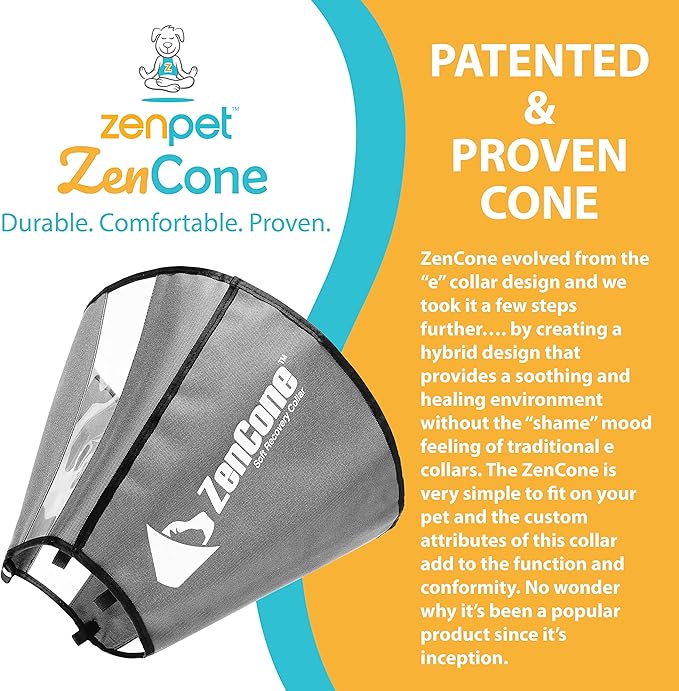 ZenPet Recovery Cone E-Collar for Dogs & Cats – Soft, Comfortable, Safe & - Image 8