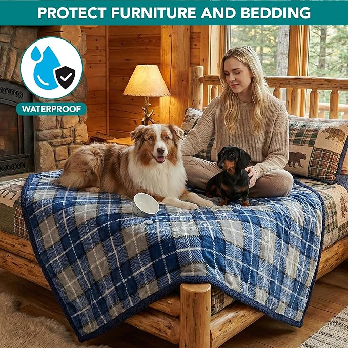 PetAmi Waterproof Dog Blanket for Medium Large XL Dog Puppy Cat Throw for Couch - Image 2
