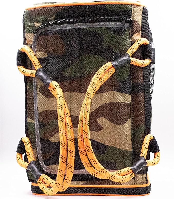 Buddy's Best Airline Approved Pet Carrier – Army Camo & Orange - Image 6