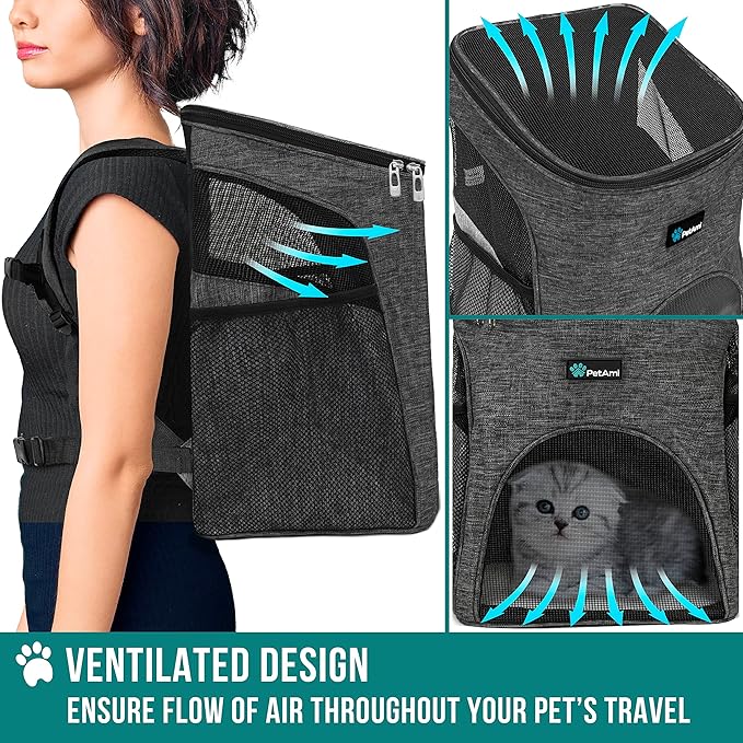 PetAmi Small Dogs and Cat Backpack Carrier, Airline Approved Pet Backpack - Image 4