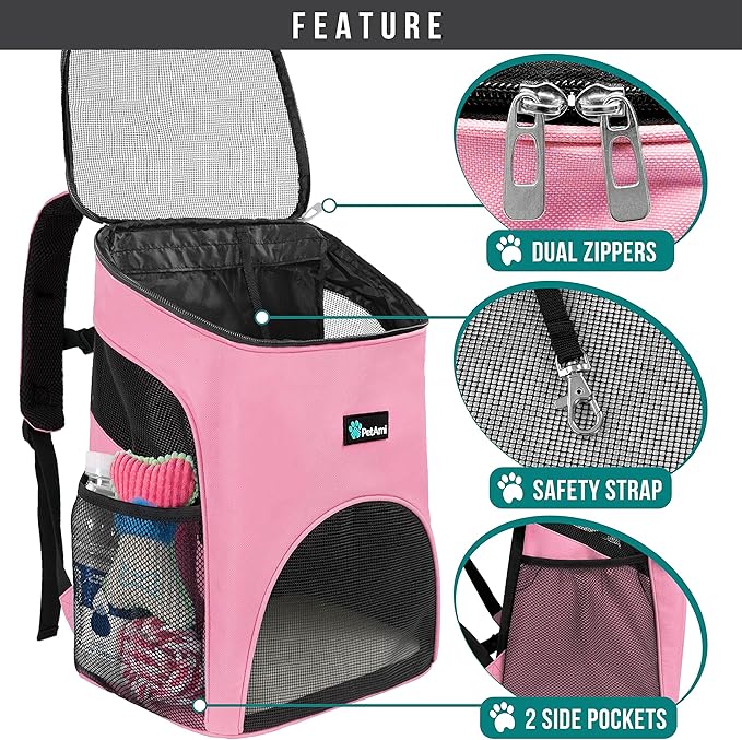 PetAmi Small Dogs and Cat Backpack Carrier, Airline Approved Pet Backpack - Image 3