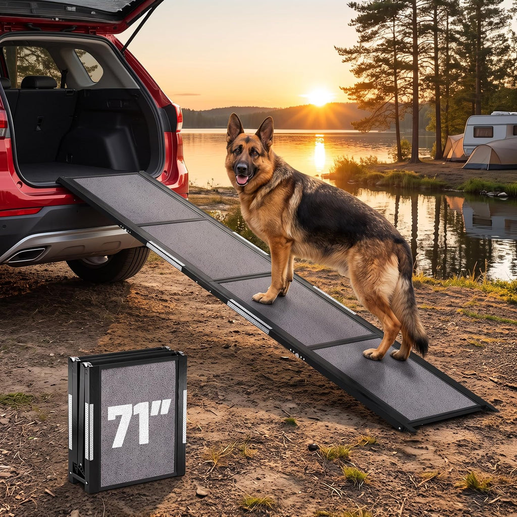 Dog Ramp for Car - 71" L x 17" W Portable Dog Ramp for Car