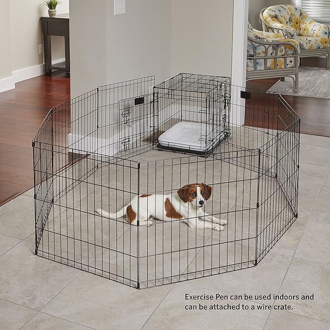 MidWest Homes for Pets Folding Metal Puppy / Dog Exercise Pen, Indoor/Outdoor - Image 5