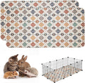Washable Guinea Pig Pee Pads,Absorbent Reusable Guinea Pig Cage Liners,Waterproof,Leak-Proof & Non-Slip Potty Pads for Small Animals Rabbit Hamster Rat.(Colorful Day,24"x48")