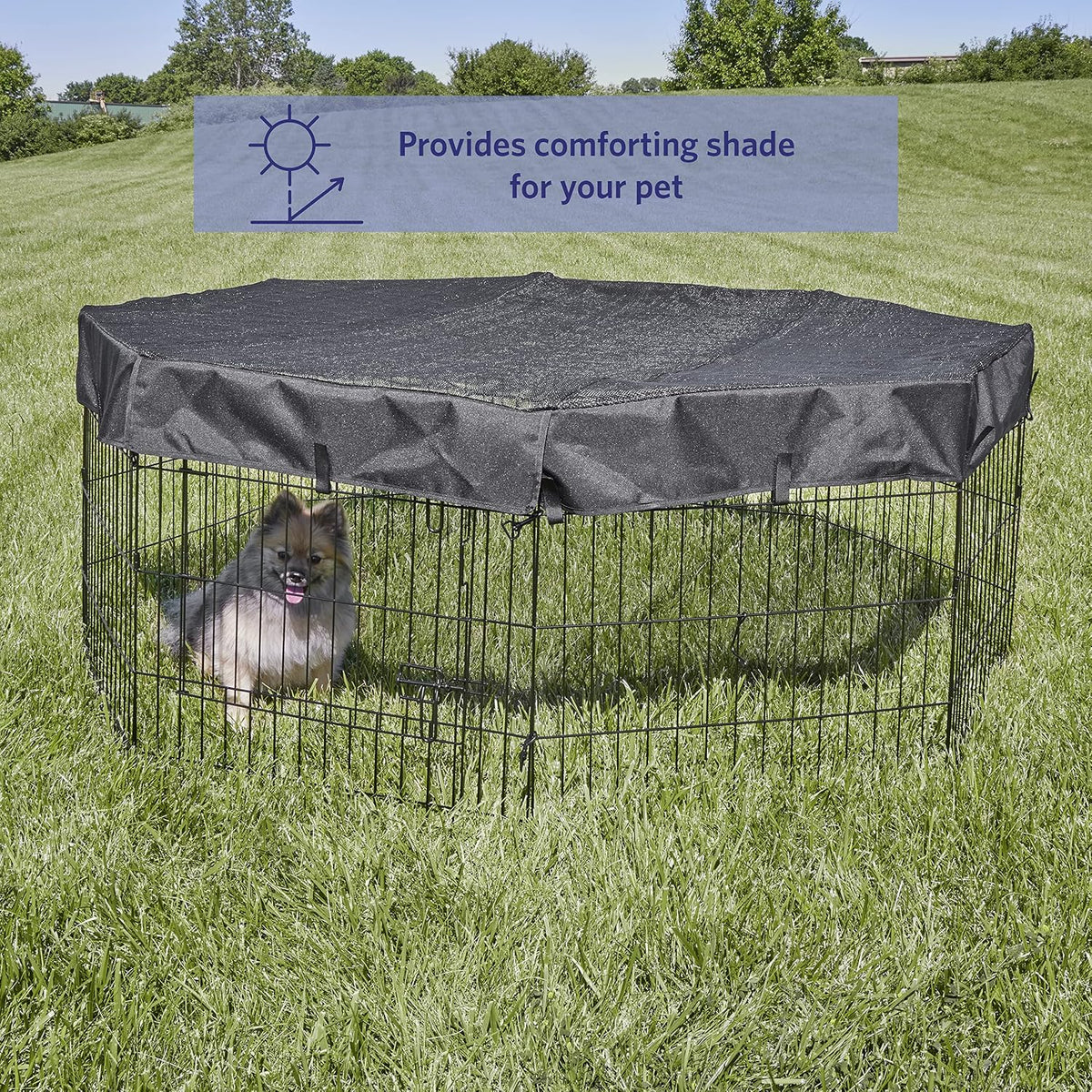 MidWest Homes for Pets Octagon Exercise Pen Fabric Mesh Top