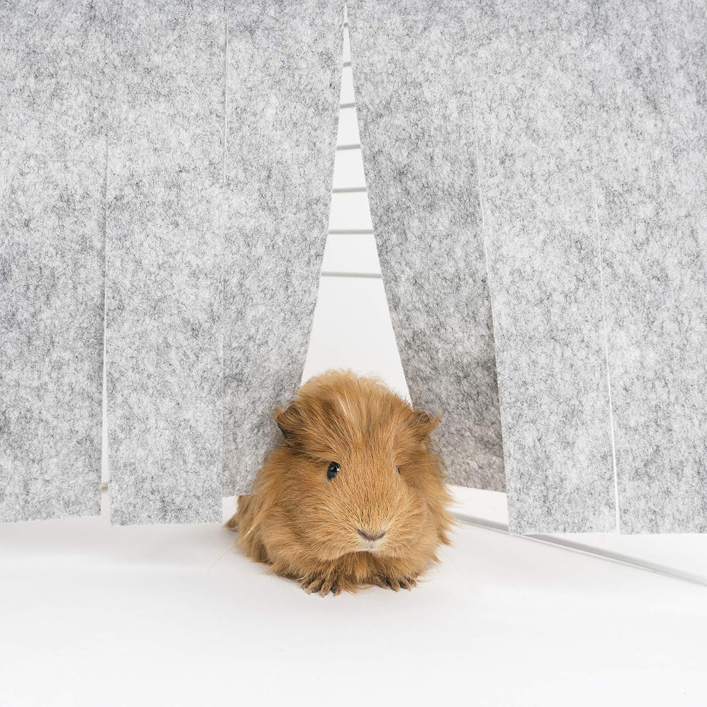 Niteangel Fleece Forest Corner Curtain Hideout Fun Hiding Spot for Ferrets Chinchillas Hedgehogs Dwarf Rabbits Guinea Pigs Syrian Hamster Rats (Gray)