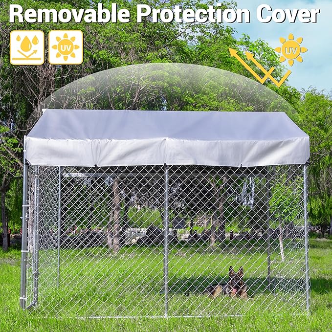 HITTITE Extra Large Outdoor Dog Kennel, Anti-Rust Dog Kennel Outside - Image 4