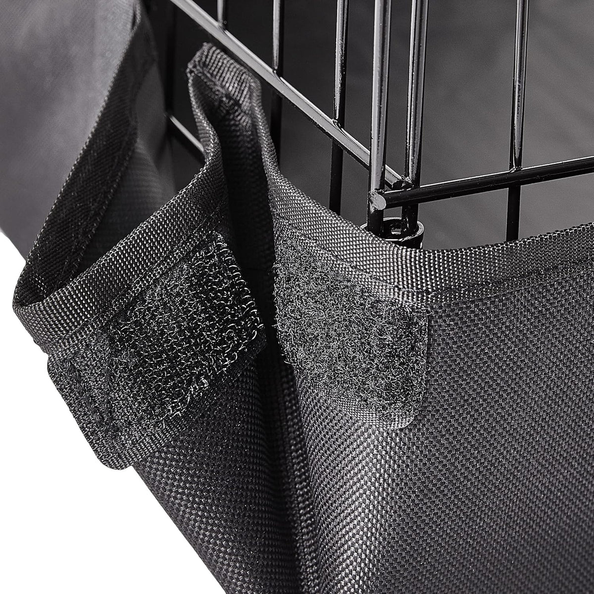 Amazon Basics Leakproof Canvas Bottom Guinea Pig Cage, Easy to Clean Small Animal Habitat with Divider Set, Indoor/Outdoor, Portable, No Tools Needed, 47.6"L x 24.2"W x 14"H, Black